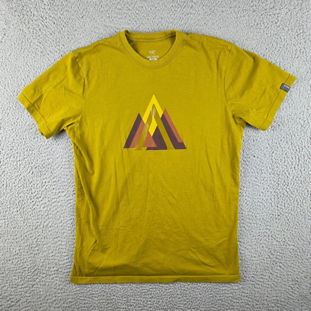 Arc'teryx Shirt Mens Medium Green Graphic Print Short Sleeve Cotton Tee Crewneck